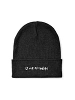 Bonnet brodé "La vie est belge"