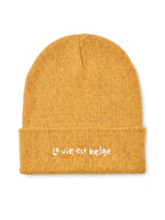 Bonnet brodé "La vie est belge"