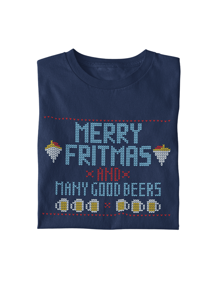 Merry fritmas and many good beers - T-shirt bio