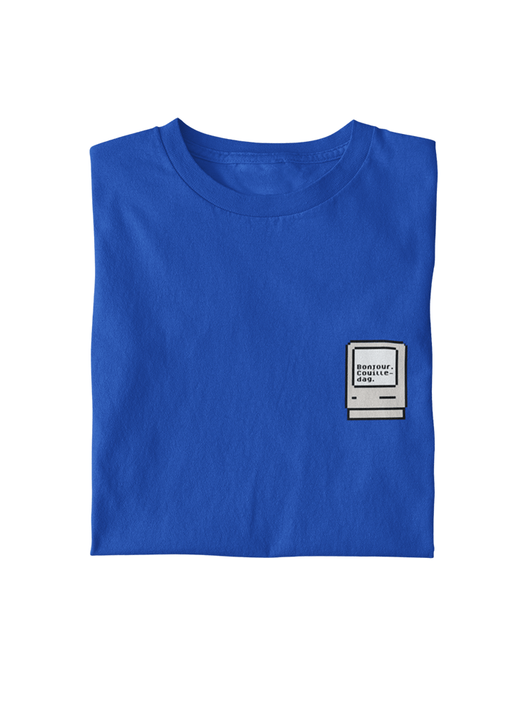 "Bonjour. Couilledag" Version Apple - T-shirt bio