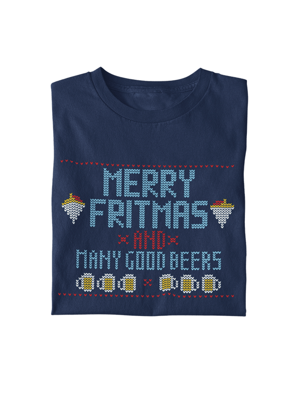 Merry fritmas and many good beers - T-shirt bio