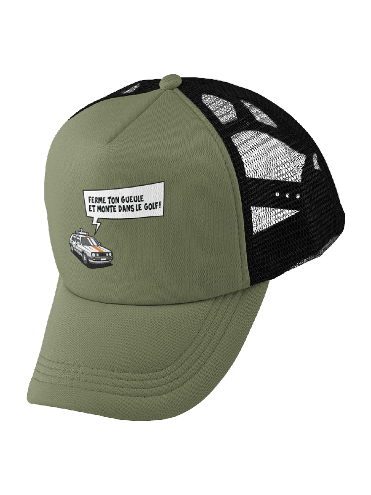 Casquette "Ferme ton gueule et monte dans le golf"