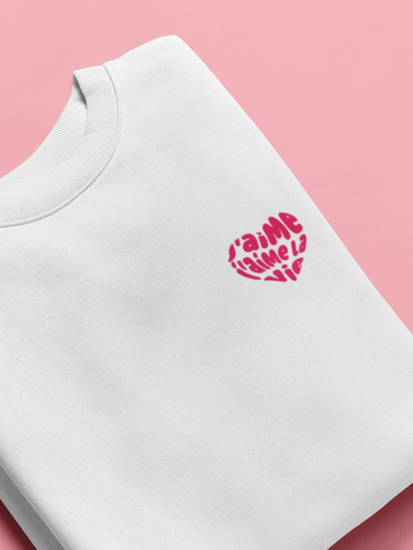 Sweatshirt "J'aime, j'aime la vie"
