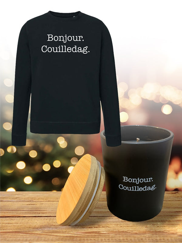 Pack "Bonjour. Couilledag." - Sweatshirt + bougie