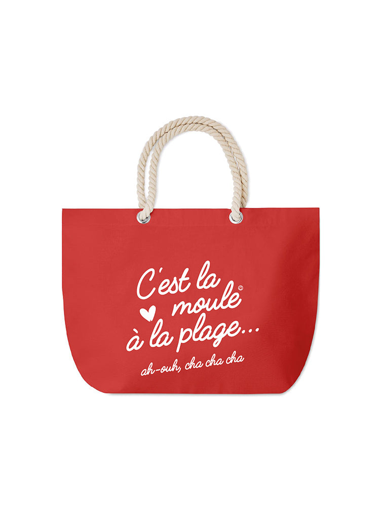Sac de plage "C'est la moule à la plage"