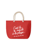 Sac de plage "C'est la moule à la plage"