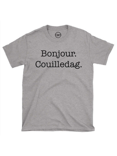 T-shirt homme Bonjour. Couilledag.