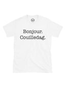 T-shirt homme Bonjour. Couilledag.