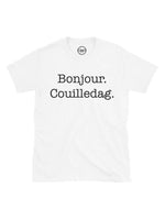T-shirt homme Bonjour. Couilledag.