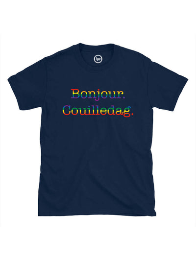 Tshirt Bonjour. Couilledag.