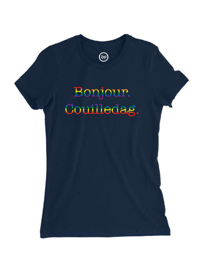 T-shirt femme Bonjour. Couilledag.