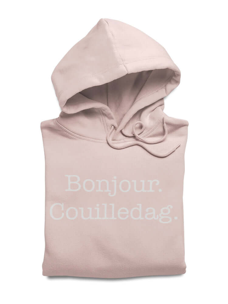 Sweat à capuche Bonjour. Couilledag.