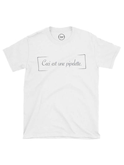 T-shirt blanc Ceci est une pipelette