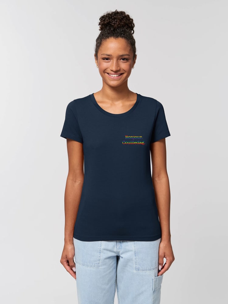 Bonjour. Couilledag - T-shirt belge impression coeur